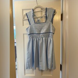 blue babydoll style dress